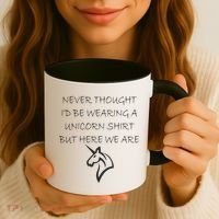 Never Thought I'd Wear A Unicorn Coffee Mug thumb 3