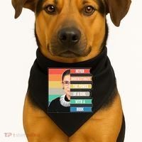 Never Underestimate A Girl With A Book RBG Tribute USA-Made Doggie Bandana thumb 1