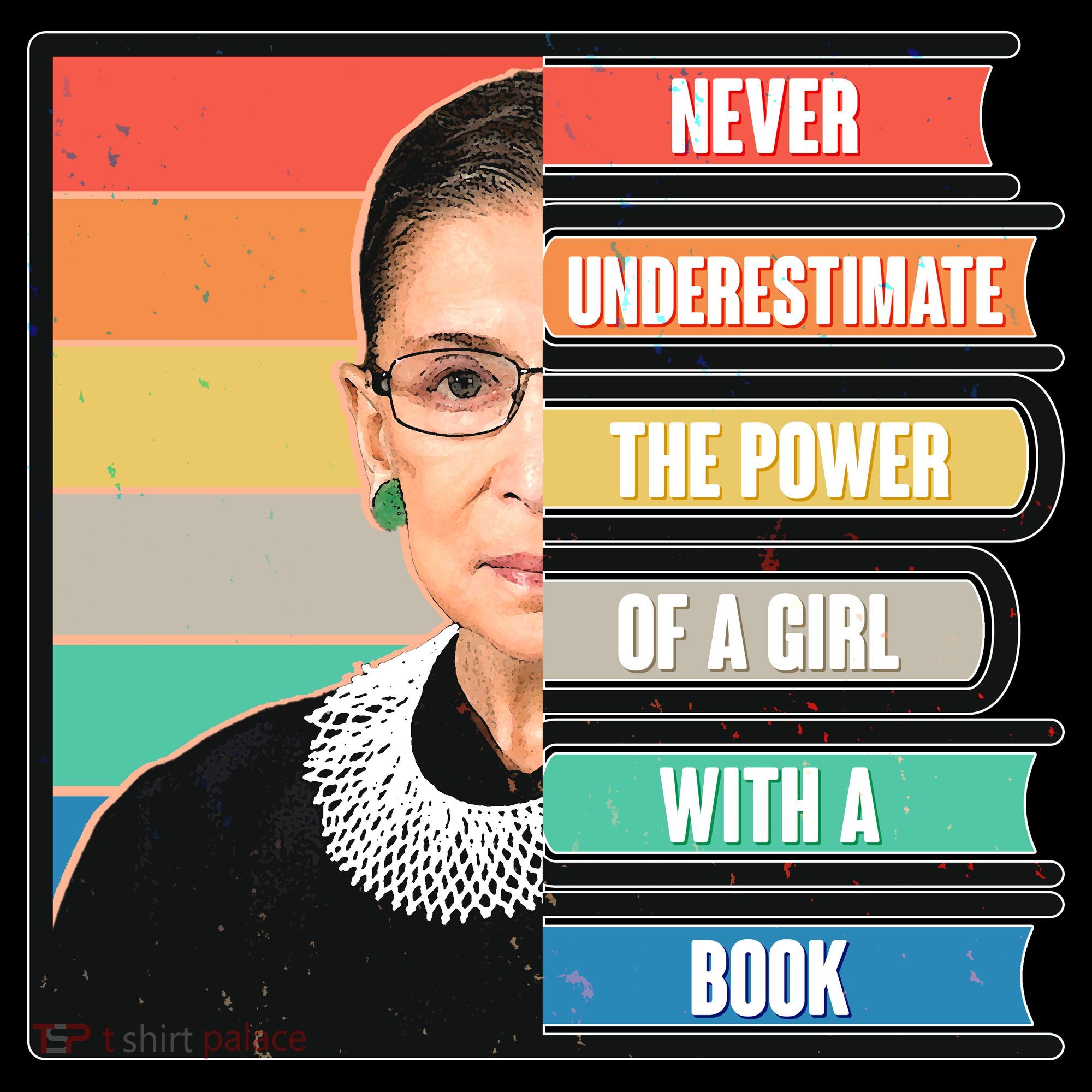 Never Underestimate A Girl With A Book RBG Tribute Coffee Mug