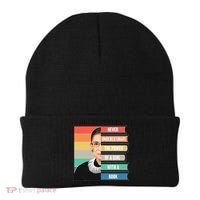 Never Underestimate A Girl With A Book RBG Tribute Beanie thumb 0