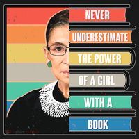 Never Underestimate A Girl With A Book RBG Tribute Women's Hoodie thumb 2