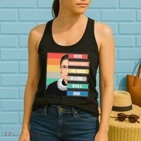 Never Underestimate A Girl With A Book RBG Tribute Women's Tank Top thumb 2