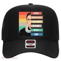 Never Underestimate A Girl With A Book RBG Tribute Hat thumb 0