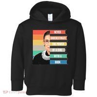 Never Underestimate A Girl With A Book RBG Tribute Toddler Hoodie thumb 0