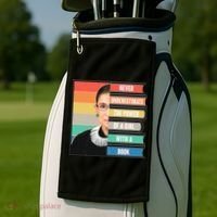 Never Underestimate A Girl With A Book RBG Tribute Golf Towel thumb 2