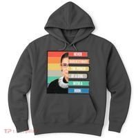 Never Underestimate A Girl With A Book RBG Tribute Hoodie thumb 0