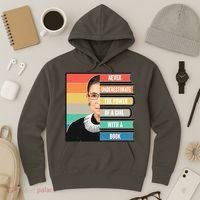 Never Underestimate A Girl With A Book RBG Tribute Hoodie thumb 3