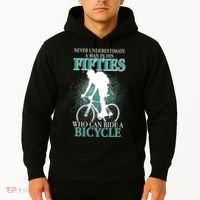 Never Underestimate A Man In His Fifties Who Can Ride A Bicycle Hoodie thumb 2