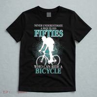 Never Underestimate A Man In His Fifties Who Can Ride A Bicycle T-Shirt thumb 5