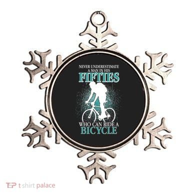 Never Underestimate A Man In His Fifties Who Can Ride A Bicycle Ornament