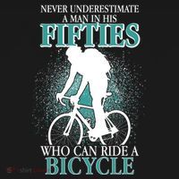 Never Underestimate A Man In His Fifties Who Can Ride A Bicycle Ornament thumb 1
