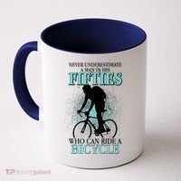 Never Underestimate A Man In His Fifties Who Can Ride A Bicycle Coffee Mug thumb 0