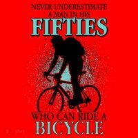 Never Underestimate A Man In His Fifties Who Can Ride A Bicycle Santa Hat thumb 1