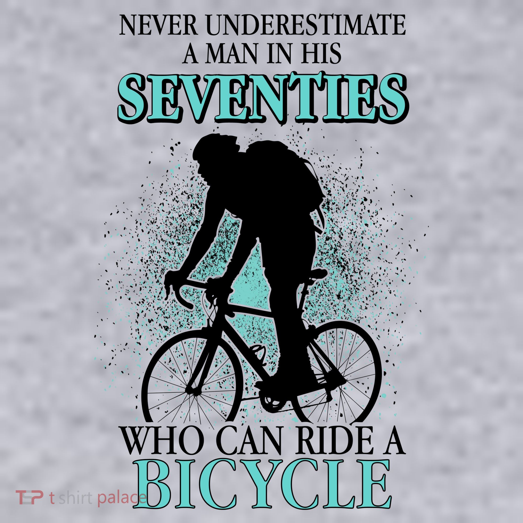 Never Underestimate A Man In His Seventies Who Can Ride A Bicycle Women's Racerback Cropped Tank