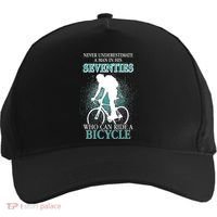 Never Underestimate A Man In His Seventies Who Can Ride A Bicycle Five-Panel Snapback Cap thumb 0