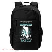 Never Underestimate A Man In His Seventies Who Can Ride A Bicycle Backpack thumb 0