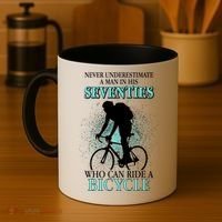 Never Underestimate A Man In His Seventies Who Can Ride A Bicycle Coffee Mug thumb 4