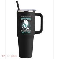 Never Underestimate A Man In His Seventies Who Can Ride A Bicycle 40oz Vacuum Insulated Stainless Steel Travel Tumbler thumb 0