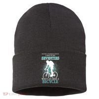 Never Underestimate A Man In His Seventies Who Can Ride A Bicycle Sustainable Knit Beanie thumb 0