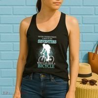 Never Underestimate A Man In His Seventies Who Can Ride A Bicycle Women's Tank Top thumb 2