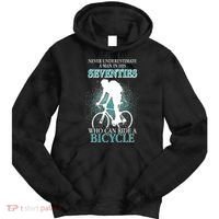 Never Underestimate A Man In His Seventies Who Can Ride A Bicycle Tie Dye Hoodie thumb 0
