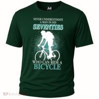 Never Underestimate A Man In His Seventies Who Can Ride A Bicycle Cooling Performance Crew T-Shirt thumb 0