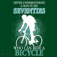 Never Underestimate A Man In His Seventies Who Can Ride A Bicycle Apron thumb 3