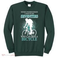 Never Underestimate A Man In His Seventies Who Can Ride A Bicycle Sweatshirt thumb 0