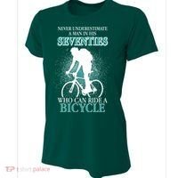 Never Underestimate A Man In His Seventies Who Can Ride A Bicycle Women's Cooling Performance Crew T-Shirt thumb 0