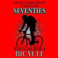 Never Underestimate A Man In His Seventies Who Can Ride A Bicycle Santa Hat thumb 1