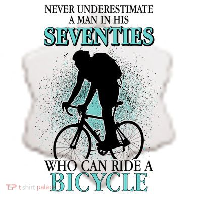 Never Underestimate A Man In His Seventies Who Can Ride A Bicycle Ceramic Ornament