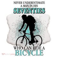 Never Underestimate A Man In His Seventies Who Can Ride A Bicycle Ceramic Ornament thumb 2