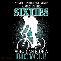 Never Underestimate A Man In His Sixties Who Can Ride A Bicycle Ornament thumb 1