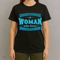 Never Underestimate A Woman Who Loves Swimming T-Shirt thumb 4