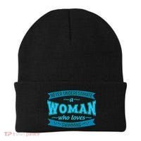 Never Underestimate A Woman Who Loves Swimming Beanie thumb 0