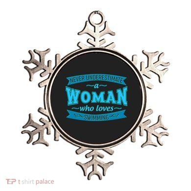 Never Underestimate A Woman Who Loves Swimming Ornament