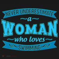 Never Underestimate A Woman Who Loves Swimming Ornament thumb 1