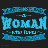 Never Underestimate A Woman Who Loves Swimming Hat thumb 2