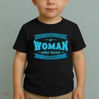 Never Underestimate A Woman Who Loves Swimming Toddler T-Shirt thumb 2