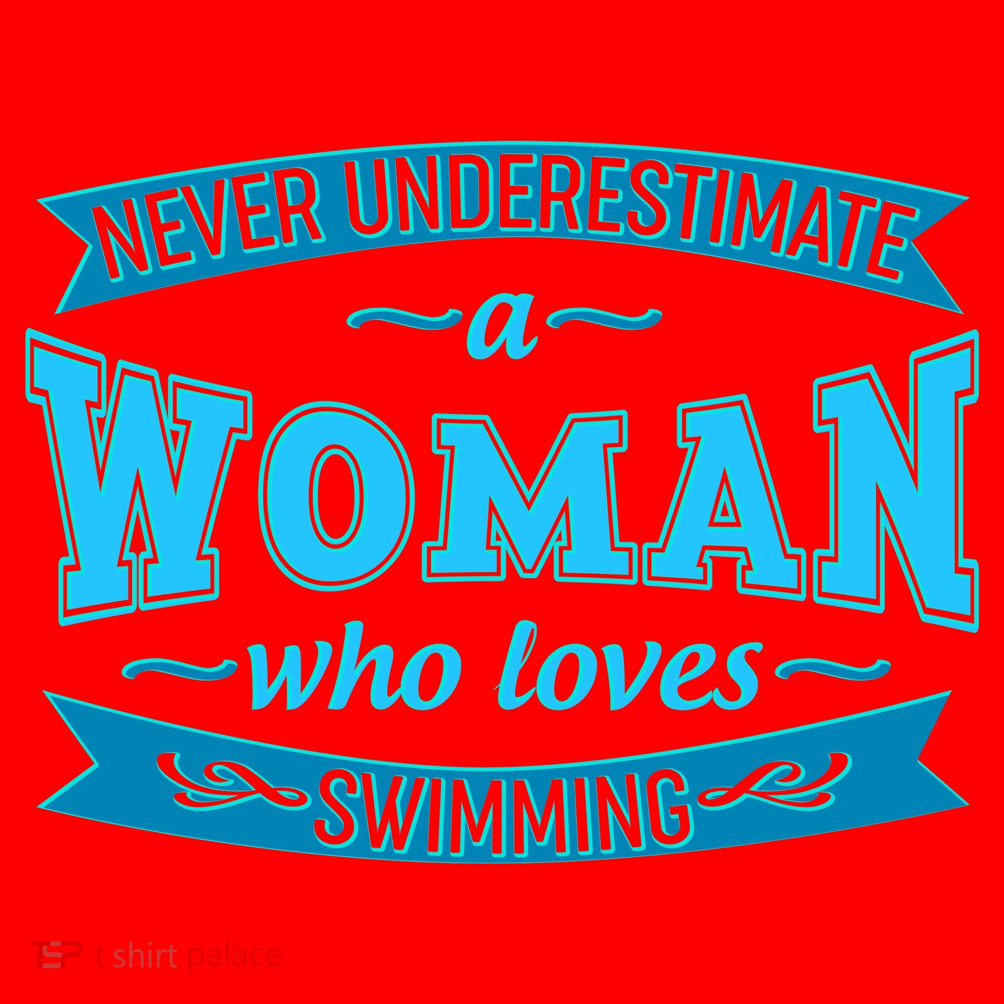 Never Underestimate A Woman Who Loves Swimming Santa Hat