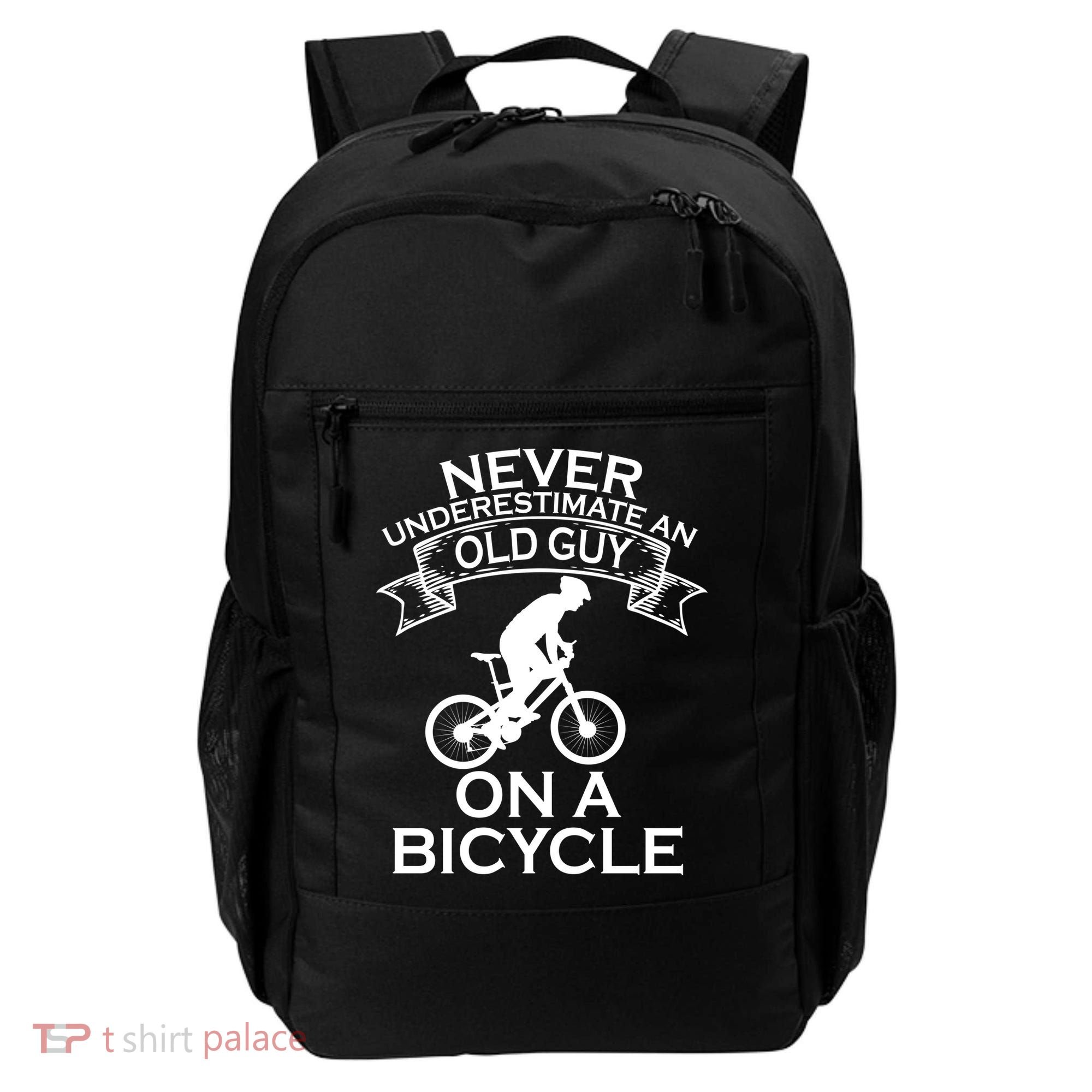 Never Underestimate An Old Guy On A Bike Backpack