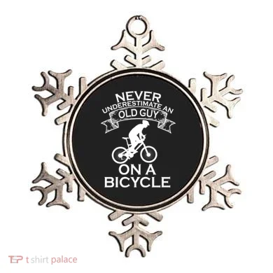 Never Underestimate An Old Guy On A Bike Ornament
