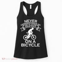 Never Underestimate An Old Guy On A Bike Women's Tank Top thumb 0