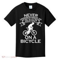 Never Underestimate An Old Guy On A Bike Kids T-Shirt thumb 0