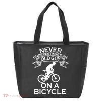 Never Underestimate An Old Guy On A Bike Tote Bag thumb 0