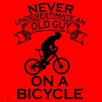 Never Underestimate An Old Guy On A Bike Santa Hat thumb 1
