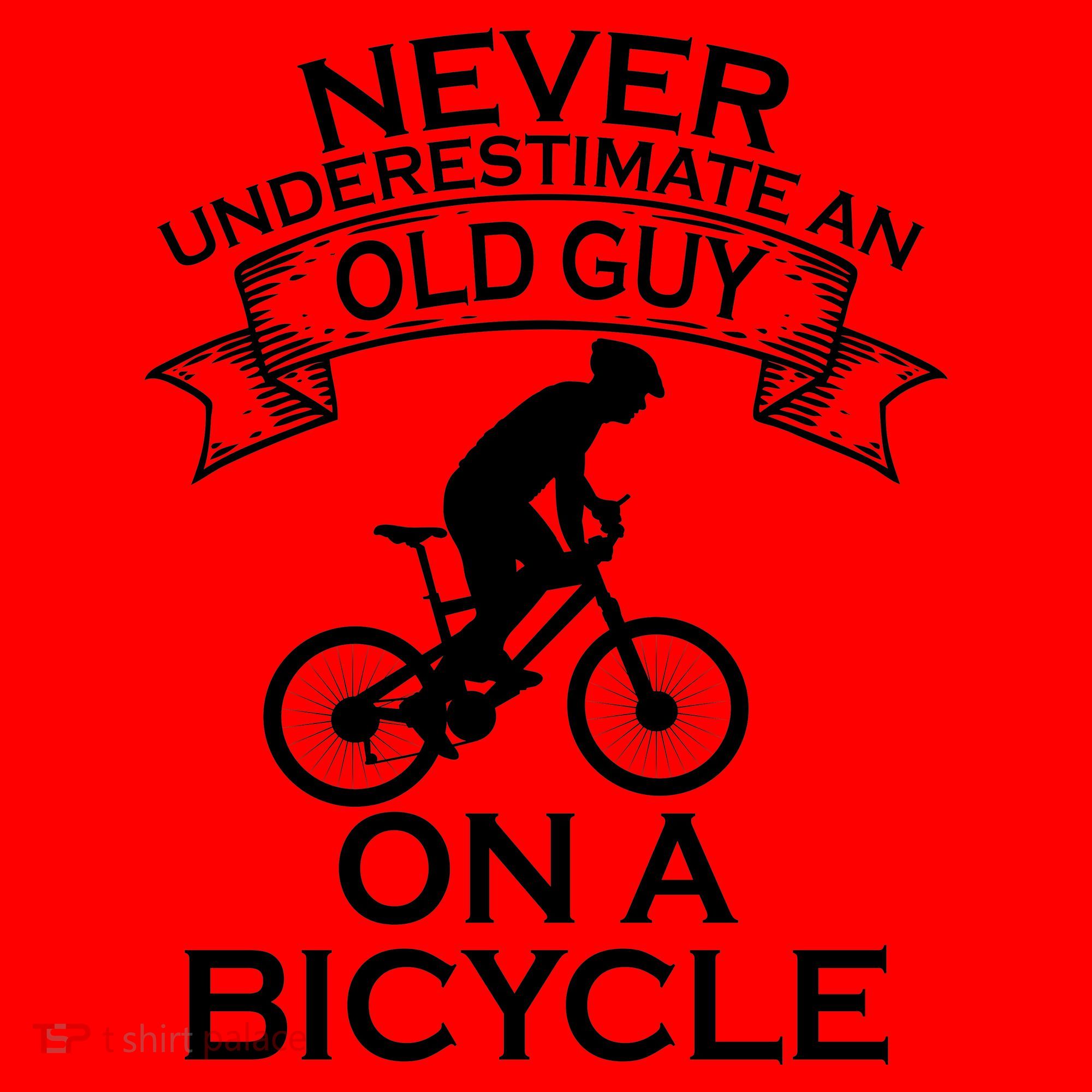 Never Underestimate An Old Guy On A Bike Santa Hat