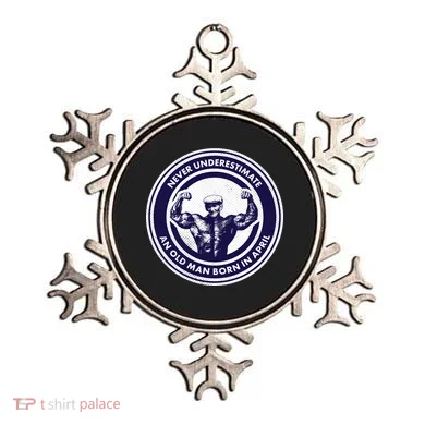 Never Underestimate An Old Man Born In April Ornament