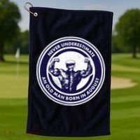 Never Underestimate An Old Man Born In August Golf Towel thumb 1