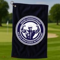Never Underestimate An Old Man Born In February  Golf Towel thumb 1